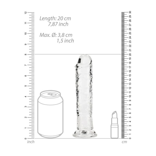 DILDO REALÍSTICO REALROCK CRYSTAL CLEAR | 18 CM