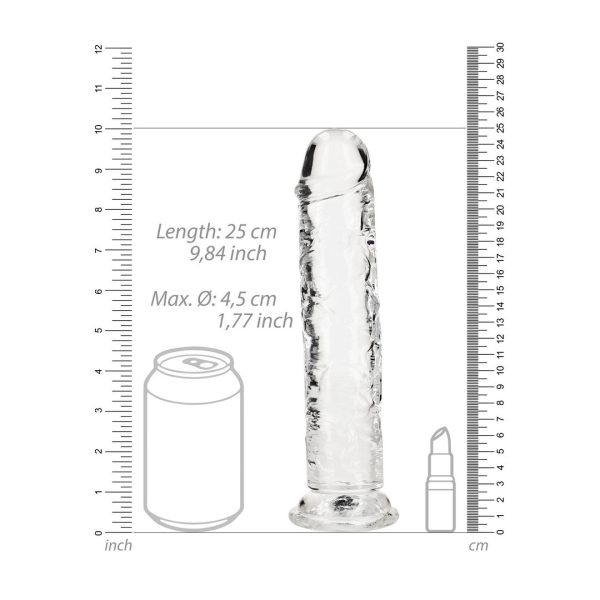 DILDO REALÍSTICO REALROCK CRYSTAL CLEAR | 23 CM