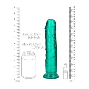 DILDO REALÍSTICO REALROCK CRYSTAL CLEAR (VERDE) | 23 CM - Image 6