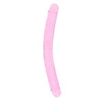 DILDO DUPLO REALROCK CRYSTAL CLEAR (ROSA) | 34 CM