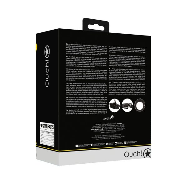 MÁSCARA COM MORDAÇA E TAMPA EXTREME OUCH!