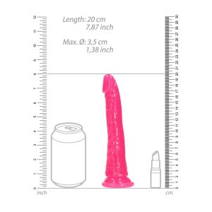 DILDO REALÍSTICO SLIM FLUORESCENTE (ROSA) | 18 CM - Image 6