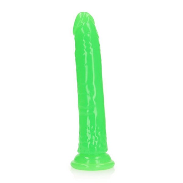 DILDO REALÍSTICO SLIM FLUORESCENTE (VERDE) | 22,5 CM