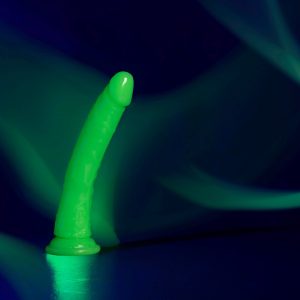 DILDO REALÍSTICO SLIM FLUORESCENTE (VERDE) | 22,5 CM - Image 6