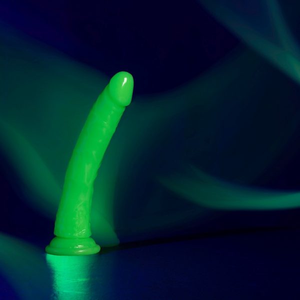 DILDO REALÍSTICO SLIM FLUORESCENTE (VERDE) | 22,5 CM