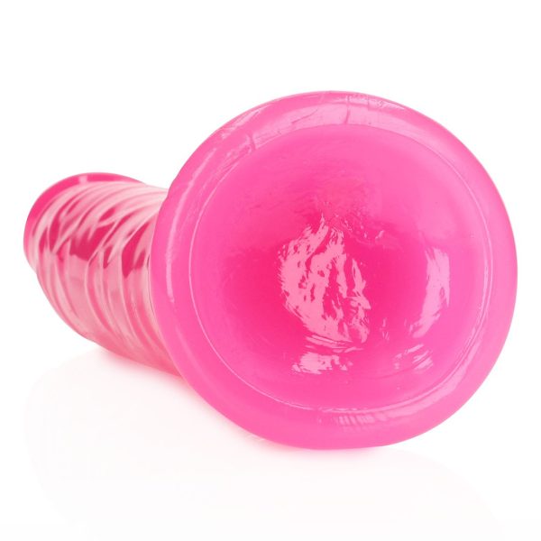 DILDO REALÍSTICO SLIM FLUORESCENTE (ROSA) | 22,5 CM