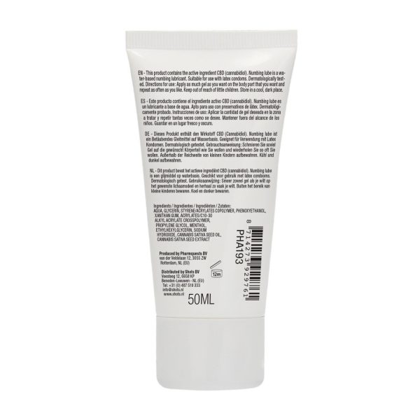 LUBRIFICANTE ANESTESIANTE NATURAL CBD | 50 ML