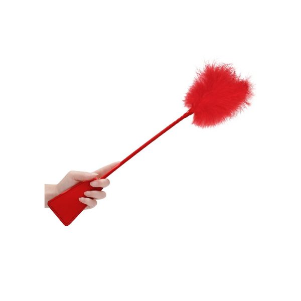 ESPANADOR DE PLUMAS COM CHIBATA OUCH! (VERMELHO)