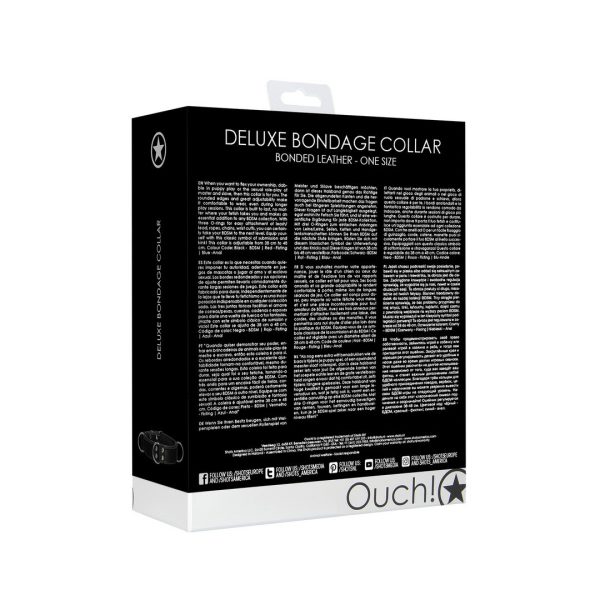 COLEIRA BONDAGE DELUXE OUCH! (PRETO)