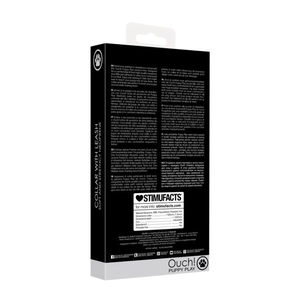 COLEIRA COM TRELA OUCH! (PRETO) 2 COLEIRA COM TRELA OUCH! (PRETO)