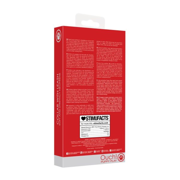 COLEIRA COM TRELA OUCH! (VERMELHO)