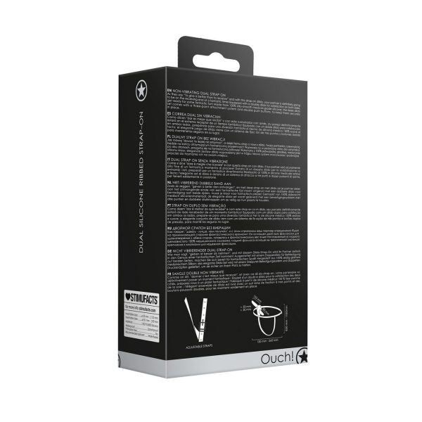 ARNÊS AJUSTÁVEL OUCH! COM DILDOS (PRETO)