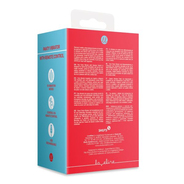 VIBRADOR DE ROUPA INTERIOR LOVELINE (VERMELHO)