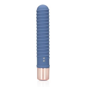 MINI VIBRADOR LOVELINE COM NERVURAS (AZUL) - Image 5