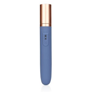 VIBRADOR DE VIAGEM LOVELINE COM COMPARTIMENTO PARA LUBRIFICANTE (AZUL) - Image 5