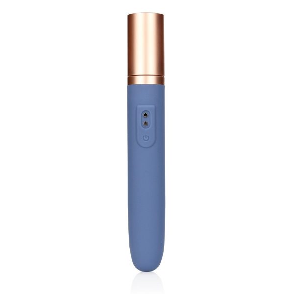 VIBRADOR DE VIAGEM LOVELINE COM COMPARTIMENTO PARA LUBRIFICANTE (AZUL)