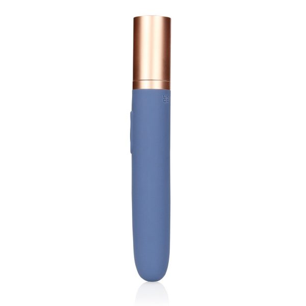 VIBRADOR DE VIAGEM LOVELINE COM COMPARTIMENTO PARA LUBRIFICANTE (AZUL)