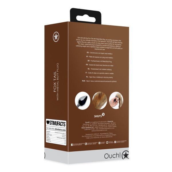PLUG ANAL COM CAUDA DE RAPOSA OUCH! (CASTANHO)