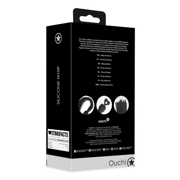 CHICOTE OUCH! DE SILICONE (PRETO)