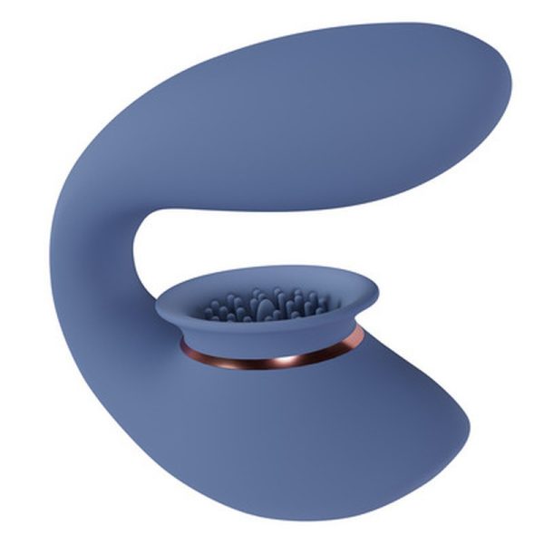 VIBRADOR TWITCH 3 COM SUCÇÃO (AZUL)