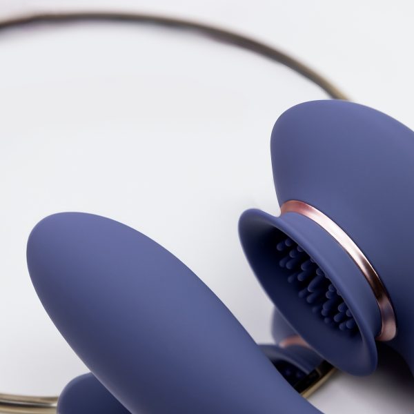 VIBRADOR TWITCH 3 COM SUCÇÃO (AZUL)