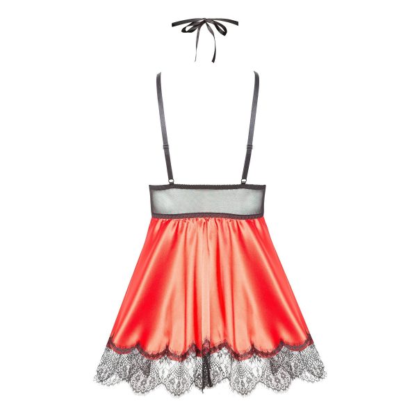 CAMISA DE NOITE E TANGA EVE (VERMELHO)