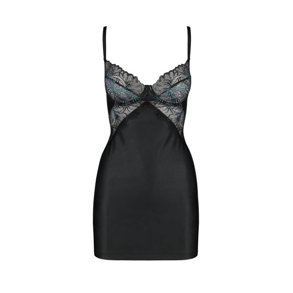 CAMISA DE NOITE E TANGA ASTRIDA (PRETO)