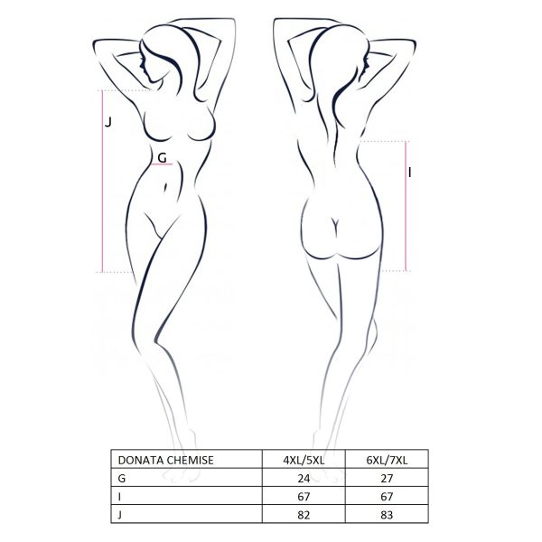 CAMISA DE NOITE E TANGA DONATA (PRETO)