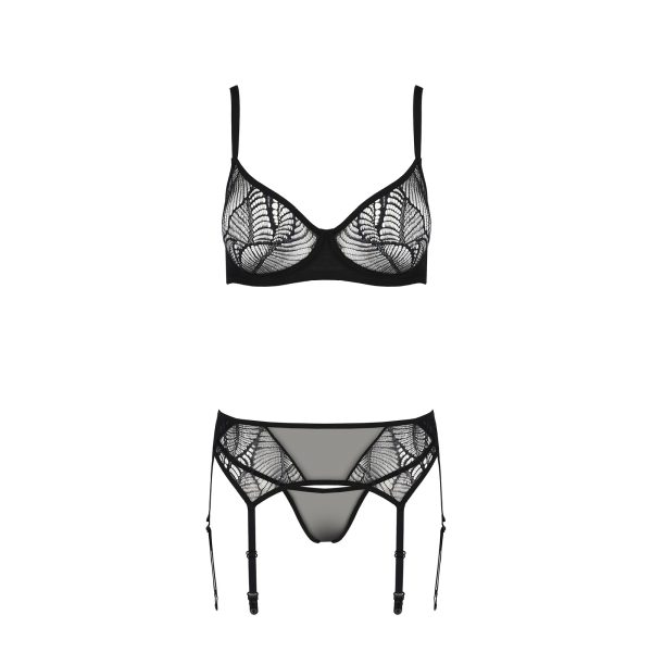 CONJUNTO DE 3 PEÇAS LEAFA (PRETO) 2 CONJUNTO DE 3 PEÇAS LEAFA (PRETO)