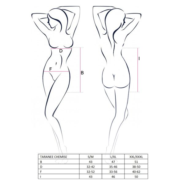 CAMISA DE NOITE E TANGA TARANEE (PRETO)