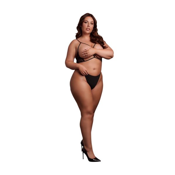 SUTIÃ TRIANGULAR COM RENDA (PRETO) | TAMANHO QUEEN 5 SUTIÃ TRIANGULAR COM RENDA (PRETO) | TAMANHO QUEEN