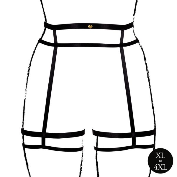 CINTO DE LIGAS DOUBLE STRAP (PRETO) | TAMANHO QUEEN 3 CINTO DE LIGAS DOUBLE STRAP (PRETO) | TAMANHO QUEEN