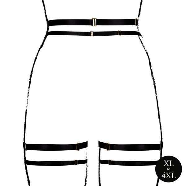 CINTO DE LIGAS DOUBLE STRAP (PRETO) | TAMANHO QUEEN 4 CINTO DE LIGAS DOUBLE STRAP (PRETO) | TAMANHO QUEEN