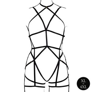 ARNÊS CORPORAL COM LIGAS (PRETO) | TAMANHO QUEEN - Image 5