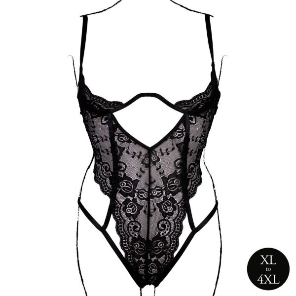 BODY LACE UNDERWIRED (PRETO) | TAMANHO QUEEN