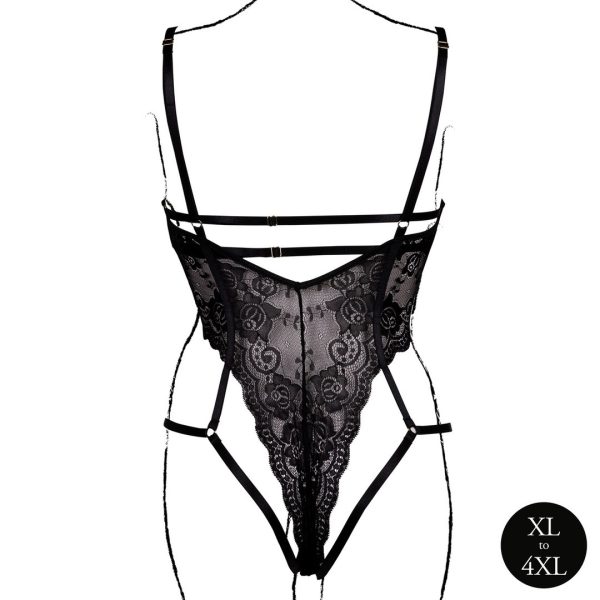BODY LACE UNDERWIRED (PRETO) | TAMANHO QUEEN