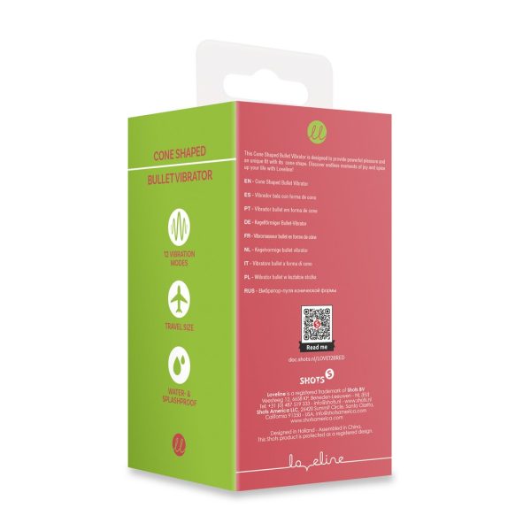 BALA VIBRATÓRIA CÓNICA LOVELINE (VERMELHO)