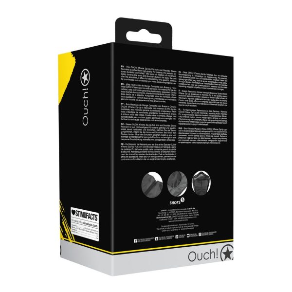 RESTRIÇÃO DE BRAÇOS OUCH! ZIP-UP (PRETO)