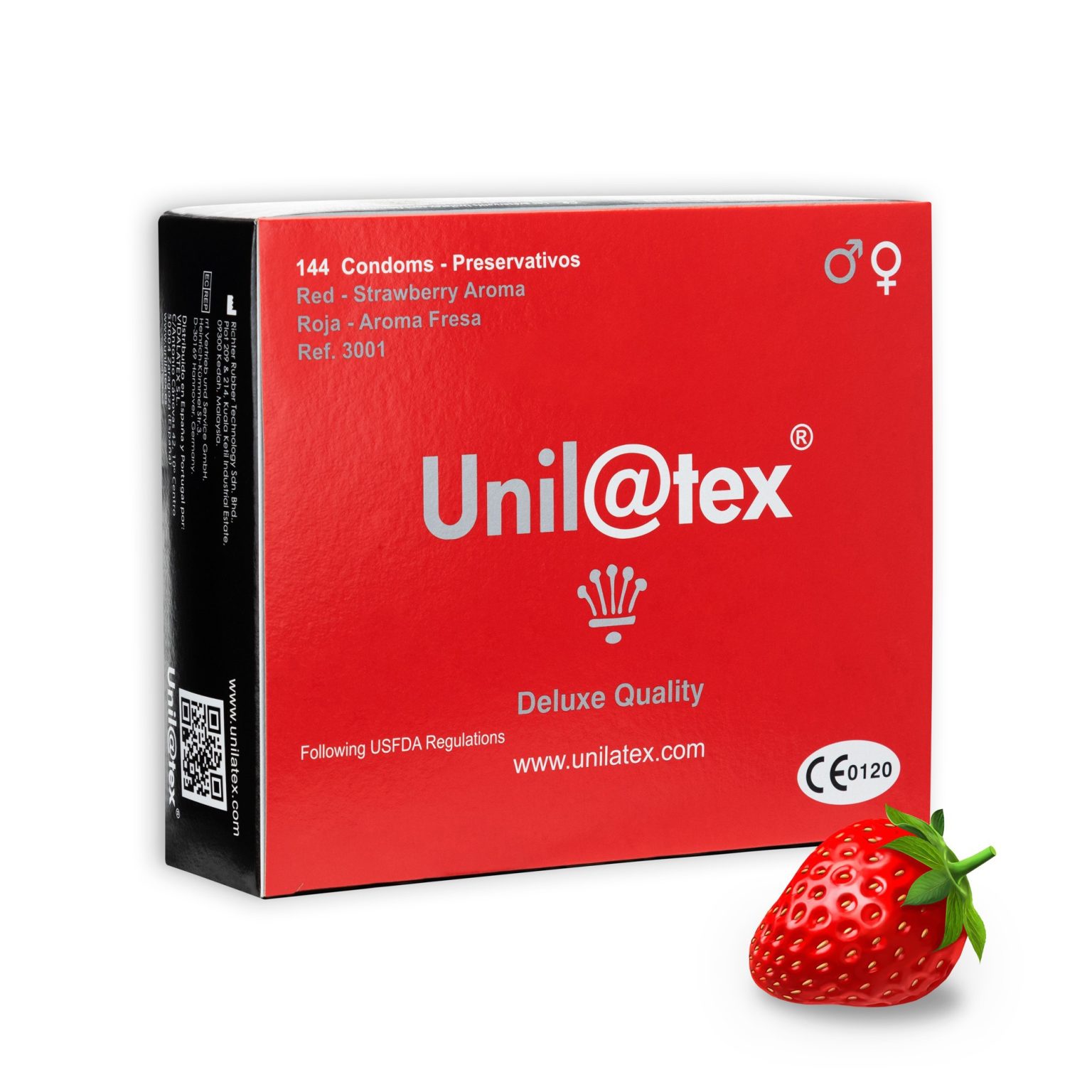 CAIXA COM 144 PRESERVATIVOS (MORANGO)