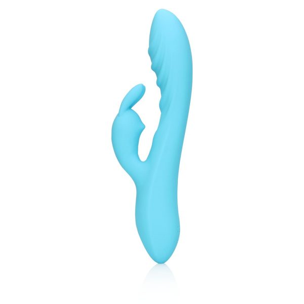 VIBRADOR RABBIT RIBBED (AZUL CLARO)