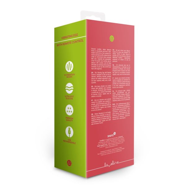 OVO VIBRATÓRIO LOVELINE COM COMANDO (VERMELHO)