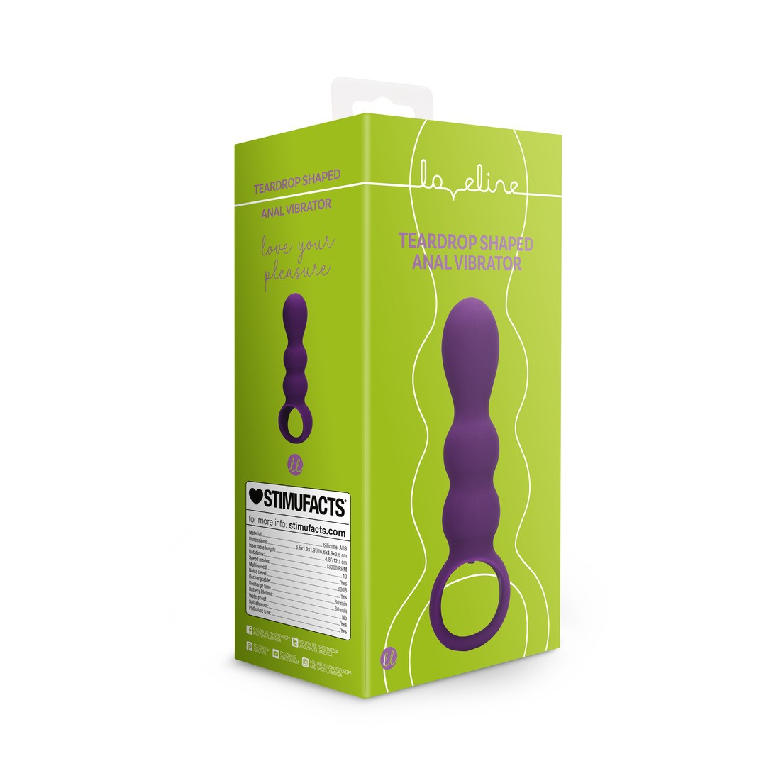 PLUG ANAL EM FORMA DE LÁGRIMA COM VIBRAÇÃO