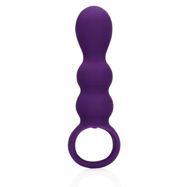 PLUG ANAL EM FORMA DE LÁGRIMA COM VIBRAÇÃO (ROXO)
