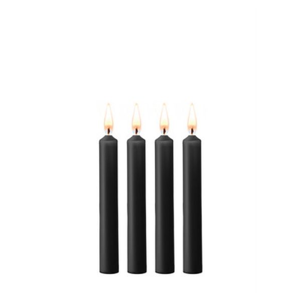 CONJUNTO DE 4 VELAS TEASING WAX (PRETO)