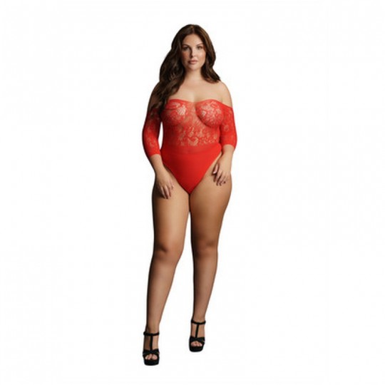 BODY CROTCHLESS LE DÉSIR (VERMELHO) | TAMANHO QUEEN