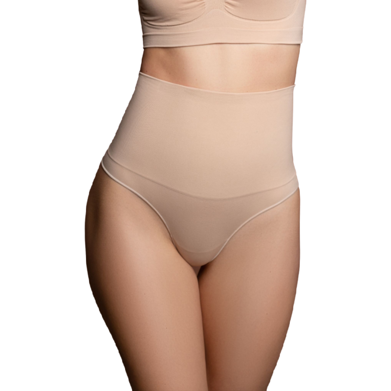 Flame Love Shop 8 TANGA DE CINTURA ALTA SEM COSTURAS (BEGE) | XL