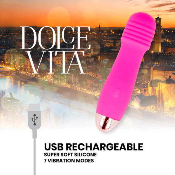 VIBRADOR THREE COM 7 VELOCIDADES (ROSA)