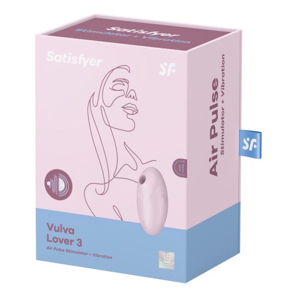 ESTIMULADOR SATISFYER VULVA LOVER 3 COM SUCÇÃO (ROSA)