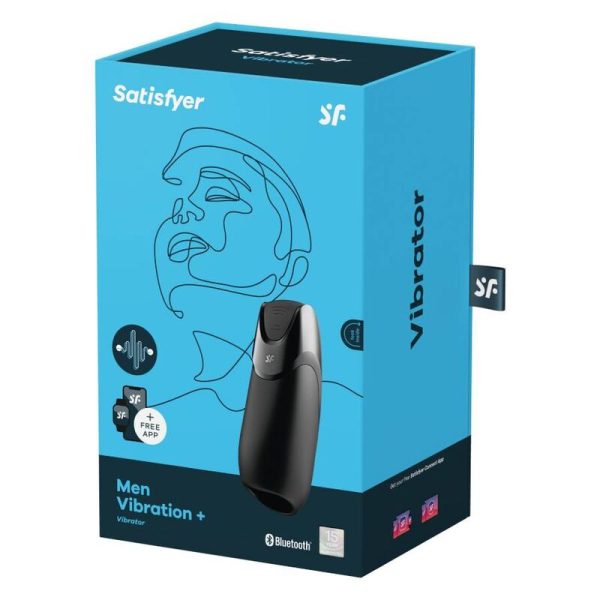 MASTURBADOR MASCULINO SATISFYER MEN VIBRATION+ (PRETO)