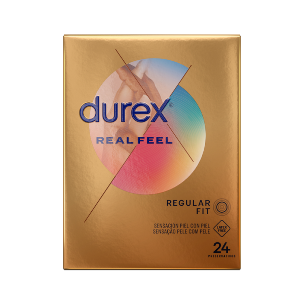 PRESERVATIVOS DUREX REAL FEEL SEM LÁTEX | 24 UNIDADES